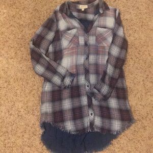 Cloth & Stone Flannel Shirt Dress